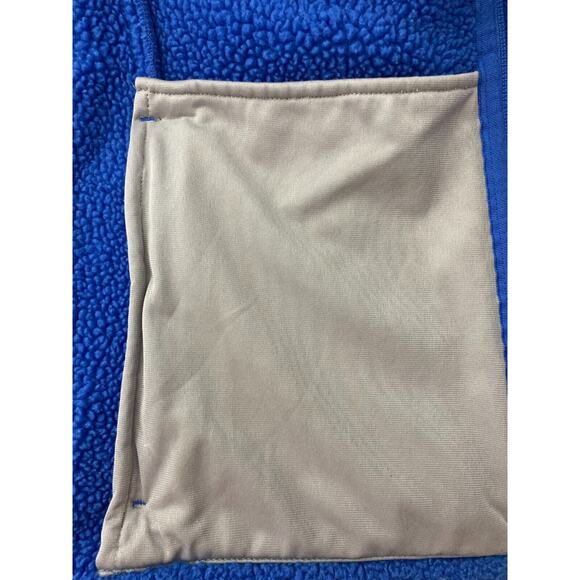 Lands End Size Large Blue Vest Womens Sleeveless Full Zip Fleece Mock Neck - Picture 3 of 7